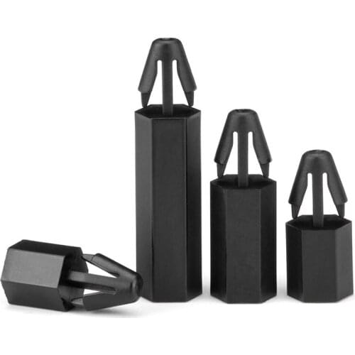 200PCS/lot 4mm PUSH IN Spacing Screw For PCB Board Thickness of 1-1.8mm Fixed Nylon Standoff Spacer Pillar with female thread M3