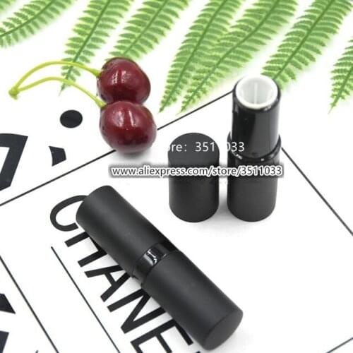 30pcs 50pcs 12.1mm Black Empty Plastic Lipstick Tube DYI Black Lip Balm Bottle Tube Cosmetic Make up Lip Rouge Container 3.5g