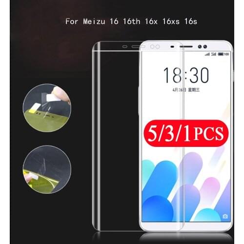 5/3/1Pcs soft full cover for meizu 16 16th plus 16s pro 16x 16xs hydrogel film phone screen protector protective film Not Glass