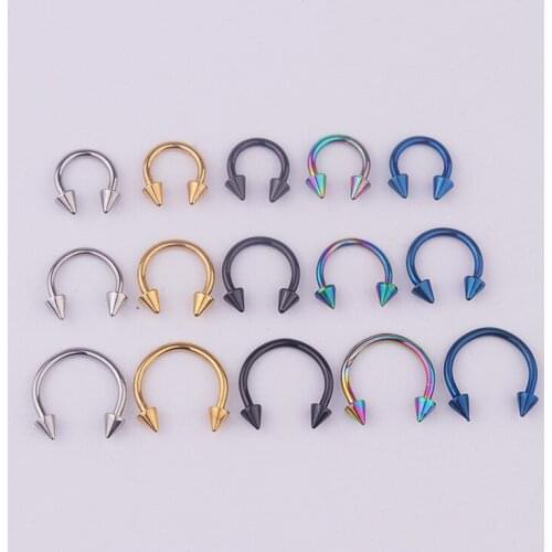 5pcs Stainless Steel Fake Nose Ring Hoop Septum Rings Studs Nose Piercing Fake Piercing Oreja Pircing Jewelry
