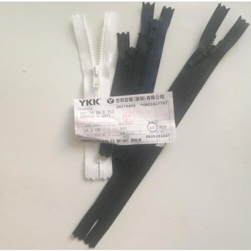 50pcs/lot Ykk Zipper 3# 7cm to 24cm Resin Close End Dark Blue Black White Pocket Neck Repair Kit Sewing Accessories