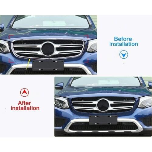 ABS Front Middle Grilles Molding Cover Trim For Mercedes Benz GLC Class 200 260 300 2016 2017