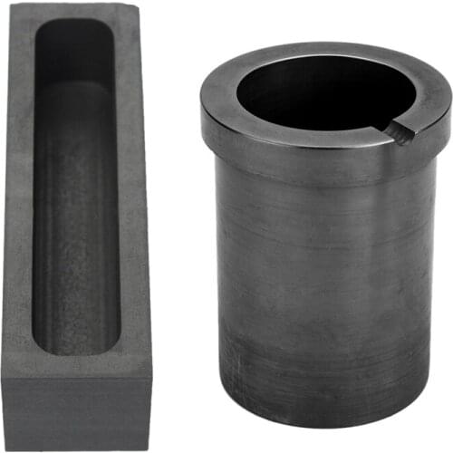 Promotion! 1 Pcs 23Oz Gold Melting Casting Prod Ingot Bar Mold & 1 Pcs High-Purity Melting 1Kg Graphite Crucible