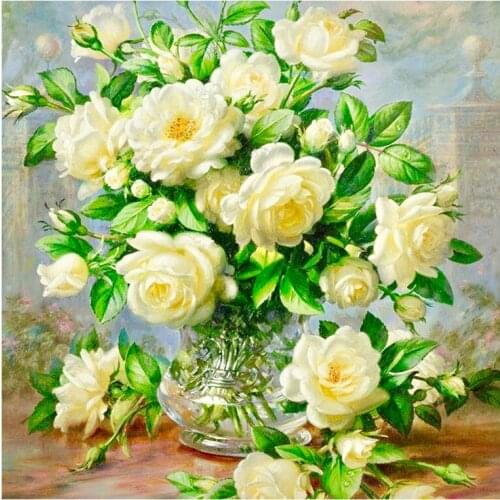 DIY Diamond Painting Cross Stitch Diamond Embroidery Flower Rhinestone Mosaic Unfinished Home Decoration Gift