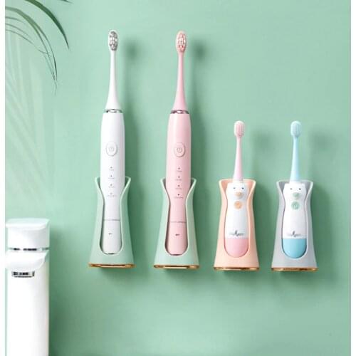 Punch-free Electric Toothbrush Holder Silicone Wall-Mounted Toothbrush Stand Adjustable Teethbrush Rack Bathroom Accessories