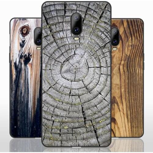 6.41" For Oneplus 6T Case wood stone style soft phone Case Oneplu6T Cover For Oneplus 6 T A6010 back Shell One plus 6T coque bag