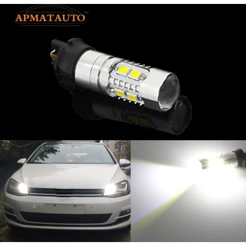 Pair Canbus PW24W LED Projector DRL Daytime Running Light Turn Signal Bulb For VW Golf MK7 Golf7 Golf VII