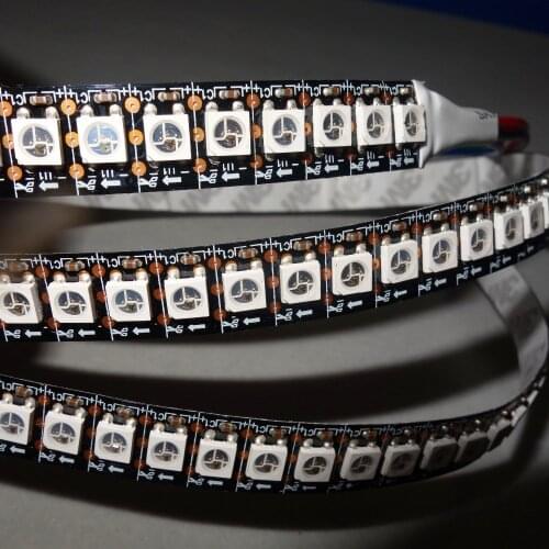 Addressable 1m 144LEDs/m DC5V SK6812 led pixel strip,non-waterproof,with 144pixels/M;BLACK PCB