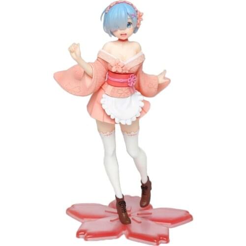 Re Zero Life In A Different World From Zero Sakura Rem Action Figure Swimsuit Image ram Figurines Toy
