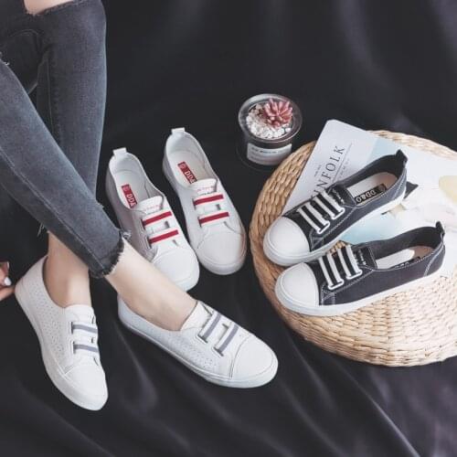 Woman Shoes Summer New Fashion Shoes Woman Casual Microfiber PU Leather Simple Women Casual Striped Shoes Sneakers Breathable994