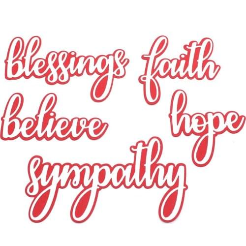 KSCRAFT Big Faith Words Metal Cutting Dies Stencils for DIY Scrapbooking Decorative Embossing DIY Paper Cards