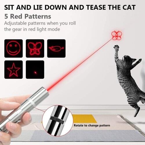 3-in-1 Mini Red Laser Pointer USB Rechargeable Flashlight Rechargeable UV Light Lazer Pen Powerpoint Multi-function Lasers Pen