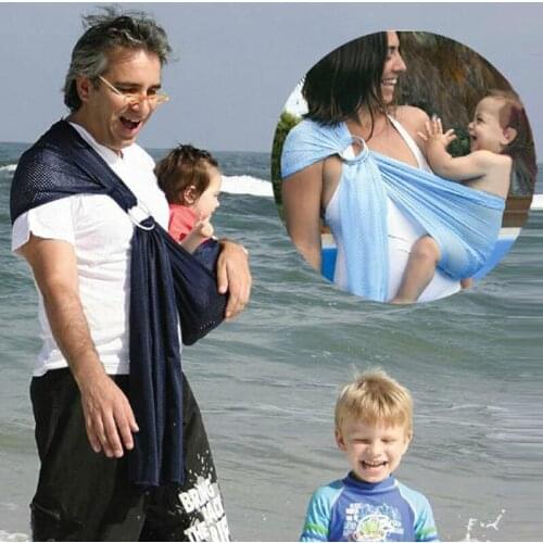 Fashion Baby Ring Beach Water Sling Wrap Quick Dry Pool Shower Carrier Backpack Baby Gear High Quality Infant Seat Navy Blue