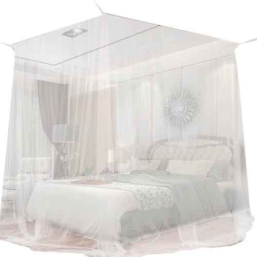 Polyester Mosquito Net Portable Double Door Fine Mesh Mosquito Net For Camping Travel 86.6*78.7*78.7inch