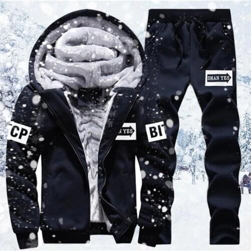 Men/Women 2020 Tracksuit Fleece Hooded Jacket+Pants Sweatshirts Set Hoodies Suit Coat Sportswear Autumn Winter Warm Pullover