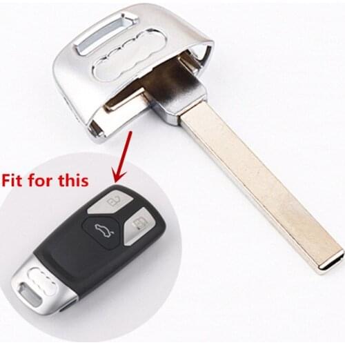 New Smart Emergency Insert Uncut Key Blade Blank Fit For Flip Remote For 17year A6L Q3 Q5 Q7