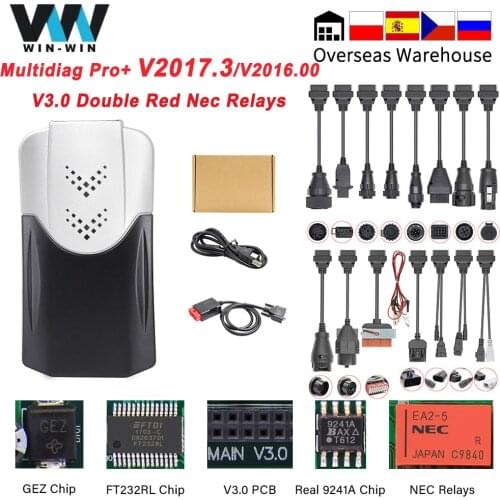 Multidiag Pro+ 2020 V3.0 PCB V2017.3/2016.00 OBD2 Scanner Auto Tool OBD2 Bluetooth OBD 2 OBD2 Car Diagnostic For Scania Truck