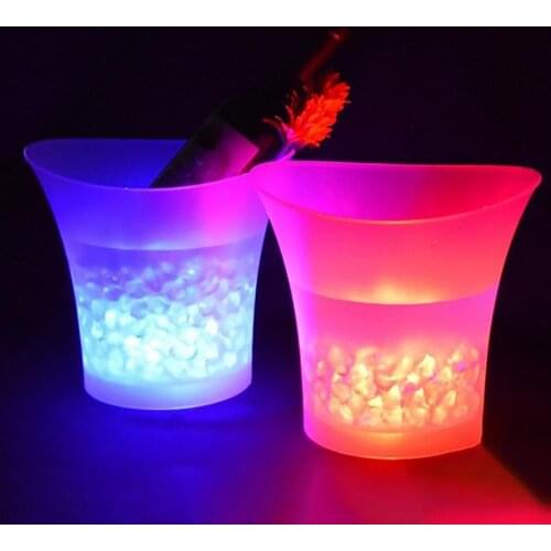 Drink cooler 5L Colorful LED Glowing Ice Bucket KTV Bars Wine Champagne Beer Cooler Barware Bottle cooler Kitchen accessories