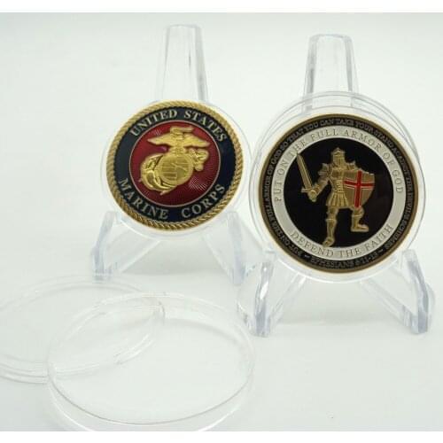 Commemorative Coins Gold Plated Put On The Whole Armor Of God Commemorative Challenge Token Non Currency Coin