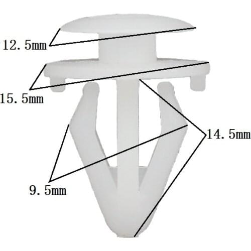 KE LI MI Plastic Rivet Door Panel Trim Fixed Clip Fastener White Retainer For Toyota Chery Dongfeng