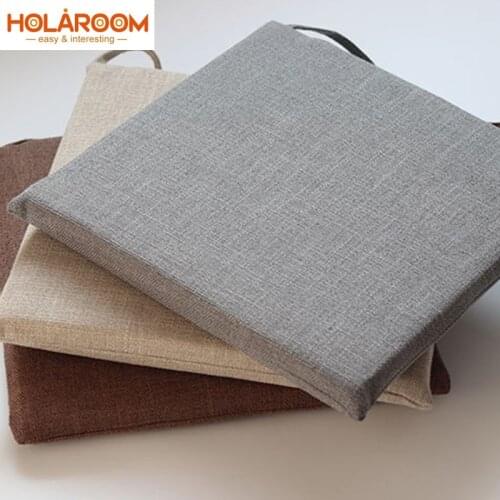 Polyester and Linen Cushion Solid Color Adults Cushion Office Chair Cushion For Car Seat Home Sofa Decorations Polyester Cushion