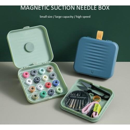Portable Magnetic Sewing Box Set Household Storage Bag Manual Needle Thread Sewing Tools Embroidery Accessories DIY Crafts