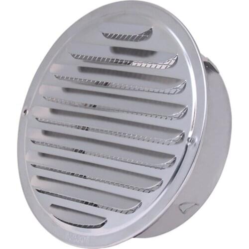 Stainless Steel Exterior Wall Air Vent Grille Round Ducting Ventilation Grilles 70/80/100/120/150/160/180/200mm Air Vent