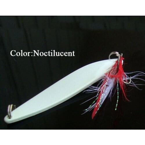 Silver noctilucent metal spoon lure 25g/30g salmon lure fishing bait fishing equipment swimbait bass lure