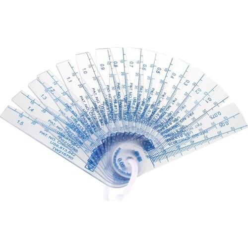 Uxcell 1Pcs 0.05-1.5mm Thickness Plastic Feeler Gauge Gap Filler Measuring Tool (17 in 1) for Designers Engineers Mechanics