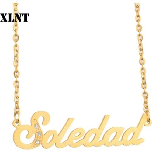 XLNT Soledad Name Necklace Personalized Name Necklace pendant pendant custom name necklace Personalized necklace