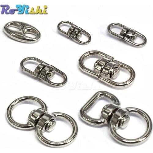 100pcs/pack Silver Metal Swivel Hook Clasp Key Chains Keyrings Connectors For Lanyards Paracord Handbag Bag Parts