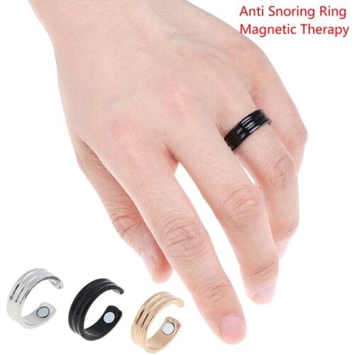 1pcs Anti-snoring Ring Titanium Alloy Acupressure Anti Snoring Ring Treatment Breath Sleeping Device
