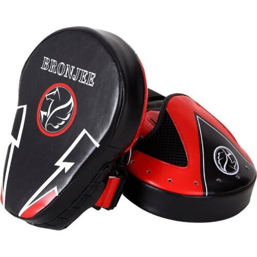2pcs/lot BRONJEE Target MMA Focus Punch Pad Boxing Training thicken Mitts Karate Muay Thai Kick Fighting focus mitts
