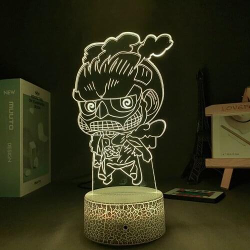 3D Lamp Attack on Titan Figure Nightlight for Child Bedroom Decoration Light Touch Sensor Desk Night Lamp Gift for Kids