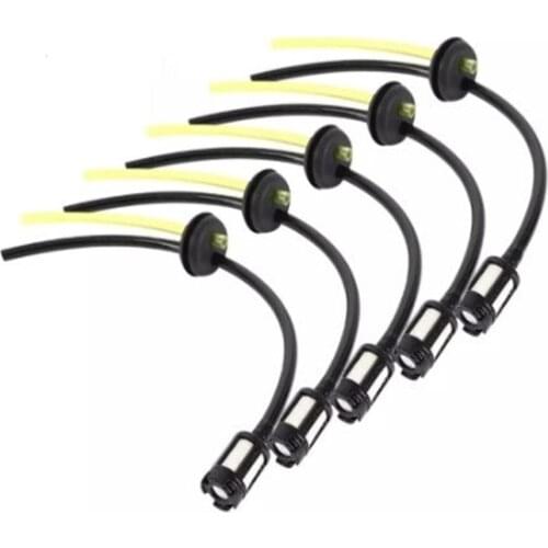 5pcs/set Filter Oil Pipe For Chainsaw Lawn Mower Grass Trimmer Fuel Tank Filter Universal Oil Pipe Fuelhose For 139/140/gx35