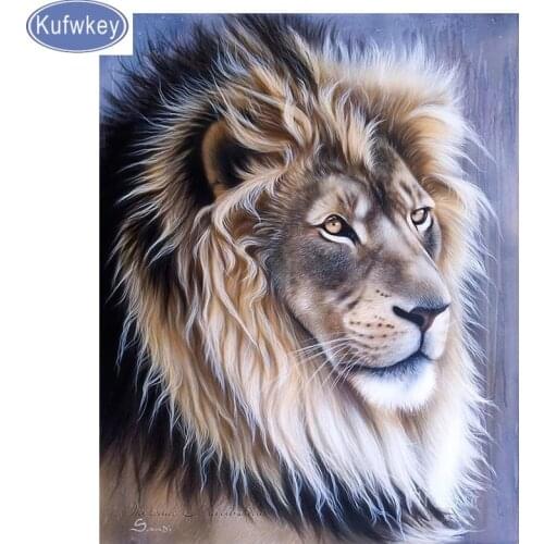 5D Diy Diamond Painting embroidery lion king mosaic Paintings By Number Needlework Diamond Mosaic Craft Wall Sticker animal