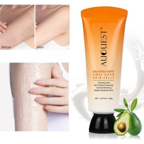 AUQUEST Body Scrub Whitening Natural Shea Butter Organic Deep Cleansing Facial Moisturizing Exfoliating Body Care 100g