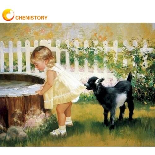 Chenistory DZDP410 Needle Arts Crafts Wall Decor Unique Gift Hobbies for Adults Child and Dog 5D Diamond Painting Kit Rhineston