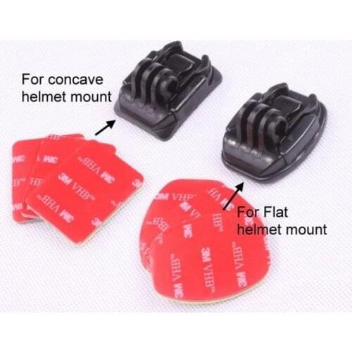 F05656 6 Pcs 3M VHB Adhesive Sticky 3 Concave 3 Flat Sticker for Gopro hero 1 2 3 Helmet Mount Red