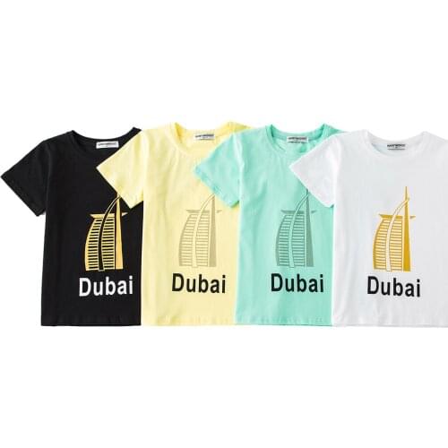 1PC 2020 Pure Cotton Muslim Islam Summer Style Dubai Printed T Shirt Fashion Father & Son Short Sleeve Tee Shirt