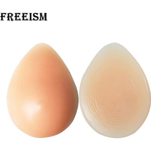 Drop Shape Cheapest Chest Enlarge Fake Silicone Breast Forms Bra Inserts Latex Boobs Pads For Mastectomy Women Bust Compensate