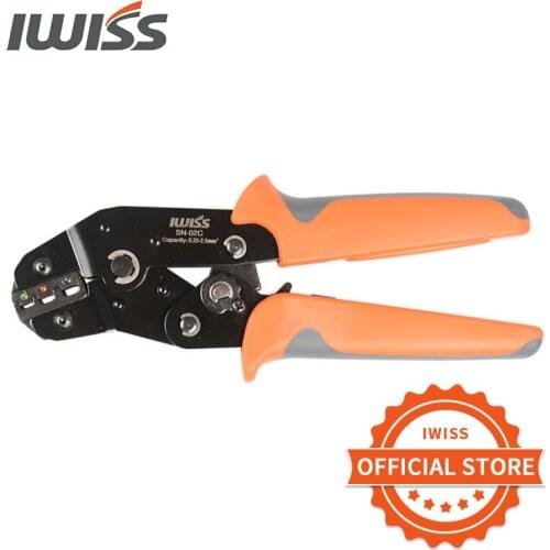 IWISS SN-02C Pre-Insulated Connectors Crimping Pliers U Type Y Terminals Crimper Plier 0.25-2.5mm² Hand Mini Clamp Tools