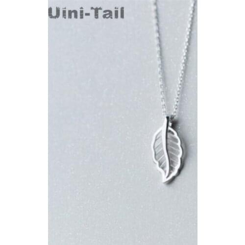 Uini-Tail hot new 925 sterling silver hollow leaves necklace Korea sweet hollow leaves necklace art fashion trend jewelry GN936