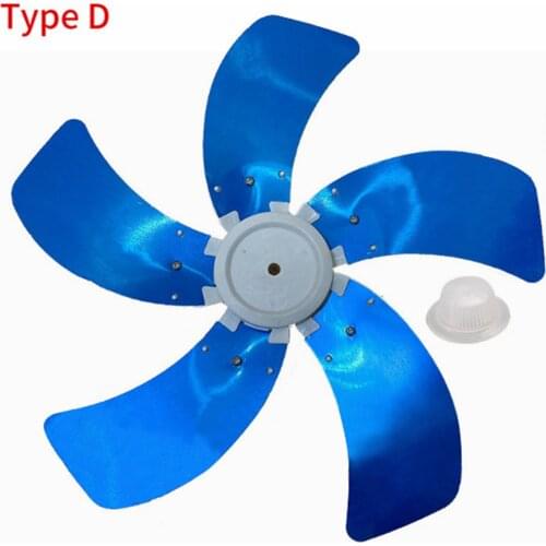 Electric Table Fanner Blades Plastic Silence 5/7 Leave Fan Blade with Nut Cover Household 16 Inch Pedestal Fan Blade Accessories