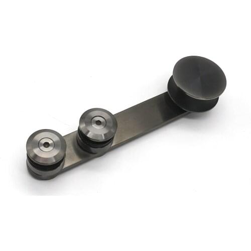 Matte Black glass door sliding system sliding door hanging stainless steel sliding wheels