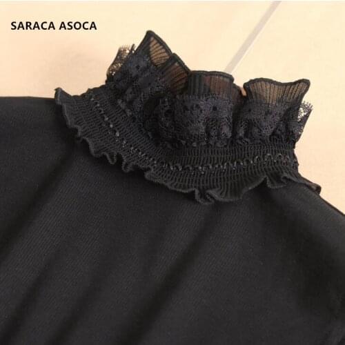 Fashion Knitting Fake Collar Women All Match Knitted Pullover Turtleneck Sweater Detachable Collar Girls A620