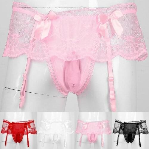 Male Panties for Sexy Black Lace Underwear Erotic Lingerie Sissy Briefs Penis Pouch Panties Mens Erotic Briefs Thong Underpant