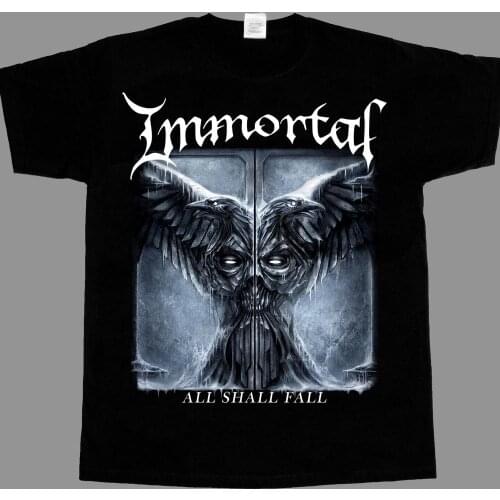Immortal all shall fall heavy metal short long sleeve new black t shirt