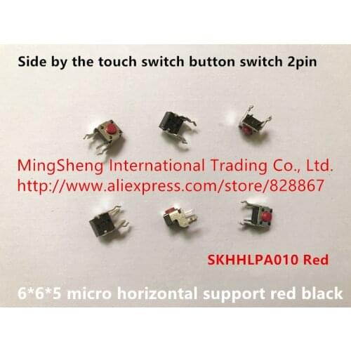 Original new 100% 2pin side by the touch switch button switch with 6*6*5 micro horizontal support red black