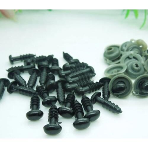 6*4.5mm Oval Black Safety Eyes / Plastic Doll eye Handmade Accessories For Bear Nose Doll Animal Puppet Making -200pcs/lot